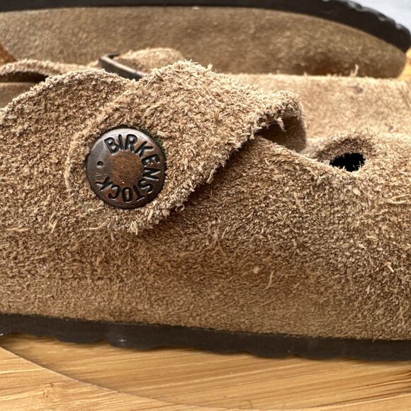 Birkenstock Boston Leather Taupe Soft Footbed Clogs Womens Size EU 36 US L5-5.5 - Picture 10 of 10